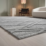 thumbnail of Teppich Wohnzimmer 3D Boho Modern Waschbar Strapazierfähig Esszimmer OEKO-TEX Grau 120x170 cm Schadstoffgeprüft – GENF von Kadima Design