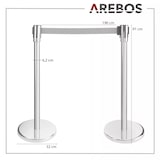 thumbnail of 2x Colonnina segnapercorso con nastro retrattile rosso Barriere retrattili