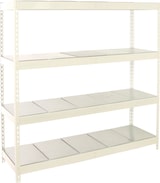 thumbnail of SimonRack Estantería Industrial, 2000x1800x450 mm, 400 kg de Punto Flexión, 4 Estantes Metálicos, Estantería Garaje, Blanco/Galva - Ecoforte