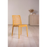 thumbnail of Set 6 Chaises en polypropylène avec fibre de verre empilables pour extérieur et jardin, bar et restaurant, cuisine design moderne - ANNA - Moutarde