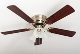 thumbnail of Deckenventilator Kisa Deluxe MA Rosenholz / Walnuss mit Licht 105