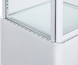 thumbnail of Getränke- und Gebäckvitrine Doppeltemperatur 68 Liter 4-seitig verglast weiß +2/+10 °C / +30/+90 °C 44,7x40x89,4h cm