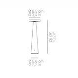 thumbnail of Abajur recarregável Zafferano Angelina - sem fio, cabeça ajustável, controle de toque, design moderno para ambientes internos - cor vermelha