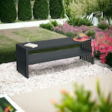 thumbnail of DanDiBo Gartenbank Metall Wetterfest 3 Sitzer Schwarz 150 cm mit 2 Ebenen Sitzbank Eisenbank Gartenmöbel Modern Parkbank