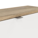 thumbnail of WellHome - Zapatero Abatible de Madera con 3 Compartimentos en color Blanco y Roble 71 x 25 x 124 cm - Segre Oak