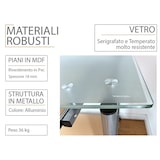 thumbnail of Mod. WHEEL Escritorio con ruedas Mesa para ordenador con tapa de cristal de Yelloo