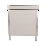 thumbnail of Romux® Mesa de Aço Inoxidável para Hotelaria de Parede com Portas de Batente 1000x600x850 mm Desmontável | Mesa de Trabalho Inox Bar Restaurante