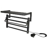 thumbnail of PURLINE Radiateur sèche-serviettes électrique avec étagère noir 55W NTW-09