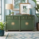 thumbnail of OPIUM OUTLET Mobili Comò Credenza Armadio Legno 150x40x85 cm, 31196 completamente assemblato, asiatico cinese orientale, oliv