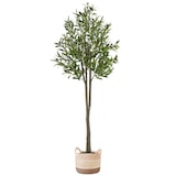 thumbnail of tectake Árbol de olivo artificial OLEAND, con textura realista  Verde