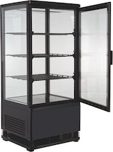 thumbnail of GastroHero Kühlvitrine ECO – 78 Liter, schwarz, mit LED-Beleuchtung und 3 höhenverstellbaren Rosten, energiesparend, ideal für Gastronomie & Verkauf