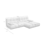 thumbnail of KAWOLA Sofa VIVIEN Ecksofa Velvet sand Longchair rechts