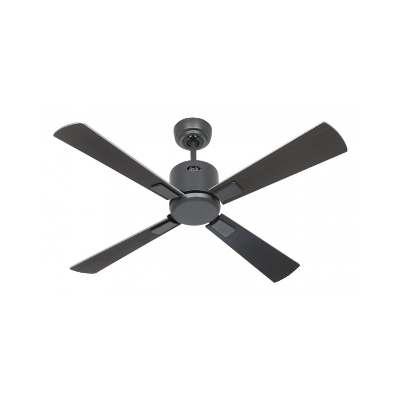 Deckenventilator mit WLAN CasaFan 952141W ECO NEO III 103 cm Basaltgrauer Motor / Wendeflügel in Silber und Wenge