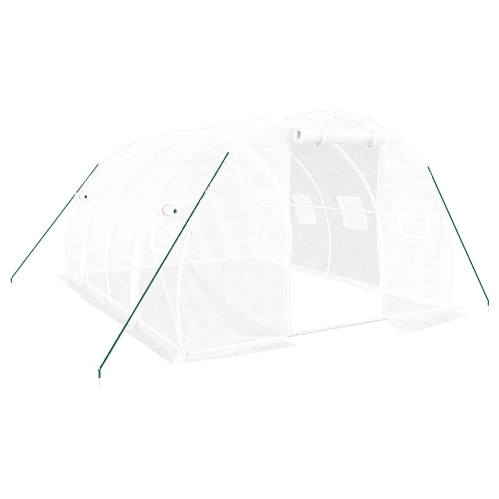 Helloshop26 - Gewächshauszelt für Pflanzen Blumen und Gemüse mit Stahlrahmen 12 m² 4 x 3 x 2 m weiß 02_0044535