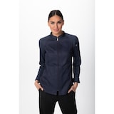 thumbnail of Chef Works® Damenkochjacke NEPAL Flex Serie nachhaltig, Reissverschluss, Cool Vent™, Graublau, Größe XS