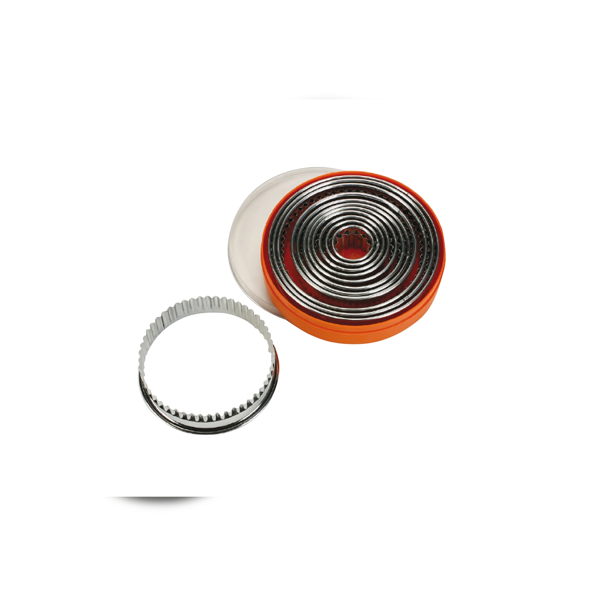 Schneider - Ausstechersatz rund, gezackt 9-tlg., Edelstahl, Materialstärke: 0,4 - 0,5 mm