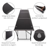 thumbnail of Tapeziertisch, klappbar, 1-teilig, Alu, 300 x 60 x 77 cm, Zentimeter-Skala bis 290 cm, multifunktionaler, klappbar, bis 30 kg belastbar, Raburg Stan