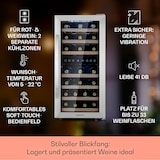 thumbnail of Klarstein Vinamour 33 Duo Weinkühlschrank 2 Zonen 89 L / 33 Flaschen 5-18°C Touch Edelstahl