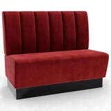 thumbnail of Gastro Sitzbank Amsterdam | 120 cm breit | Samtstoff in Rot | Vertikal | Dinerbank