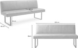 thumbnail of KAWOLA Esszimmerbank ELEEN Leder hellgrau 223cm