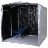 thumbnail of Gerätehaus HWC-N61, Gartenschuppen Geräteschuppen Gartenhaus, Alu UV-Schutz wasserfest, 201x201x201cm ~ silber