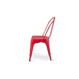 thumbnail of Lot de 4 chaises style industriel en métal rouge - Finition brillant