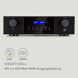 thumbnail of AMP-4000 DAB Hifi-Stereo-Verstärker DAB+-Radio USB Fernbedienung LED-Display Schwarz