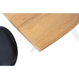 thumbnail of Esstisch Baumkante Holz-Optik Wildeiche 120 x 80 Spider-Gestell weiß JOSY