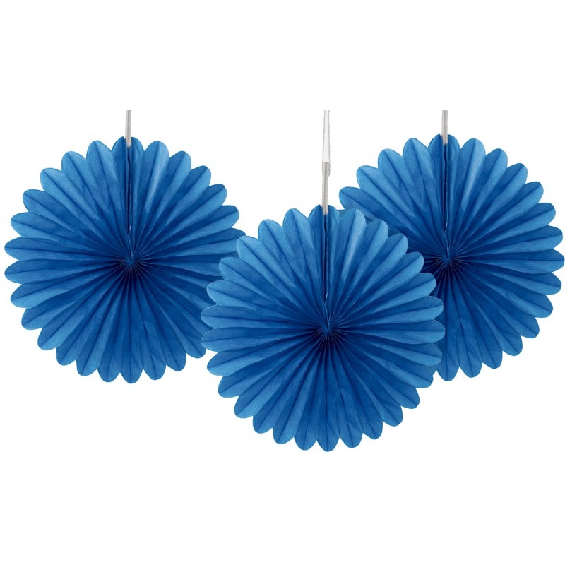 3 Dekofächer blau