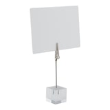 thumbnail of Securit® Conjunto de 6 Porta-etiquetas Acrílicos - Com mola - Suporte vertical a partir de superfície horizontal (Etiquetas não incluídas)