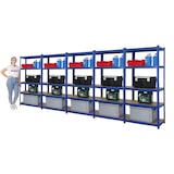 thumbnail of PROREGAL Mega Deal | 5x étagère robuste RAGNAR | HxLxP 180x90x40cm | Charge du compartiment 175kg | Bleu