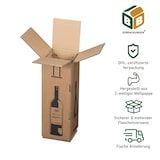 thumbnail of BB-Verpackungen 90 x Flaschenversandkarton für eine Flasche Wein/ Sekt/ Magnum (144 x 144 x 425 mm) PTZ-Zulassung BB-Verpackungen