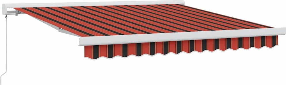 vidaXL Inklapbaar Zonnescherm Rood en Zwart 300 x 250 cm | Makro