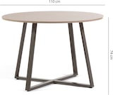 thumbnail of Runder Tisch Ø110 cm mit Laminatplatte und Metallgestell, elegantes und modernes Design, ideal für Küche, Esszimmer oder Büro–DAMIANO/Holz