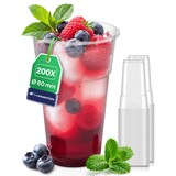 thumbnail of Inoverse 200 stk Trinkbecher, 300ml Plastikbecher, Transparent Einwegbecher 0,3l