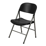 thumbnail of Bolero klapstoelen van kunststof en staal in zwart, 2 stuks