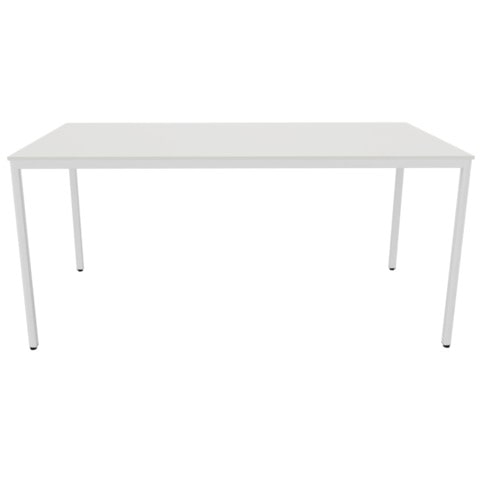 Schreibtisch 4-Fuß, 160x80cm, weiß/weiß