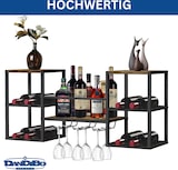 thumbnail of DanDiBo Weinregal Wand Metall Holz 96604 Flaschenregal mit Glashalter Wandmontage Weinflaschenhalter Weinhalter Flaschenhalter