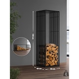 thumbnail of Portalegna IRVING in metallo nero opaco 40x50x150 cm