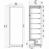 thumbnail of Professionele verticale vrieskast Worldmai 400 L met 7 laden. Vrieskast met manden voor professionele keukens in bars, restaurants en horecabedrijven.