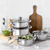thumbnail of San Ignacio - Faro Kochgeschirr-Set: 4 Töpfe mit Deckel und 3 Pfannen (Ø16/20/24 cm) aus Edelstahl/gepresstem Aluminium