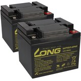 thumbnail of Ersatzakku Casamobil CM5-4 2x Kung Long 12V 50Ah Blei Akku Zyklenfest AGM VRLA