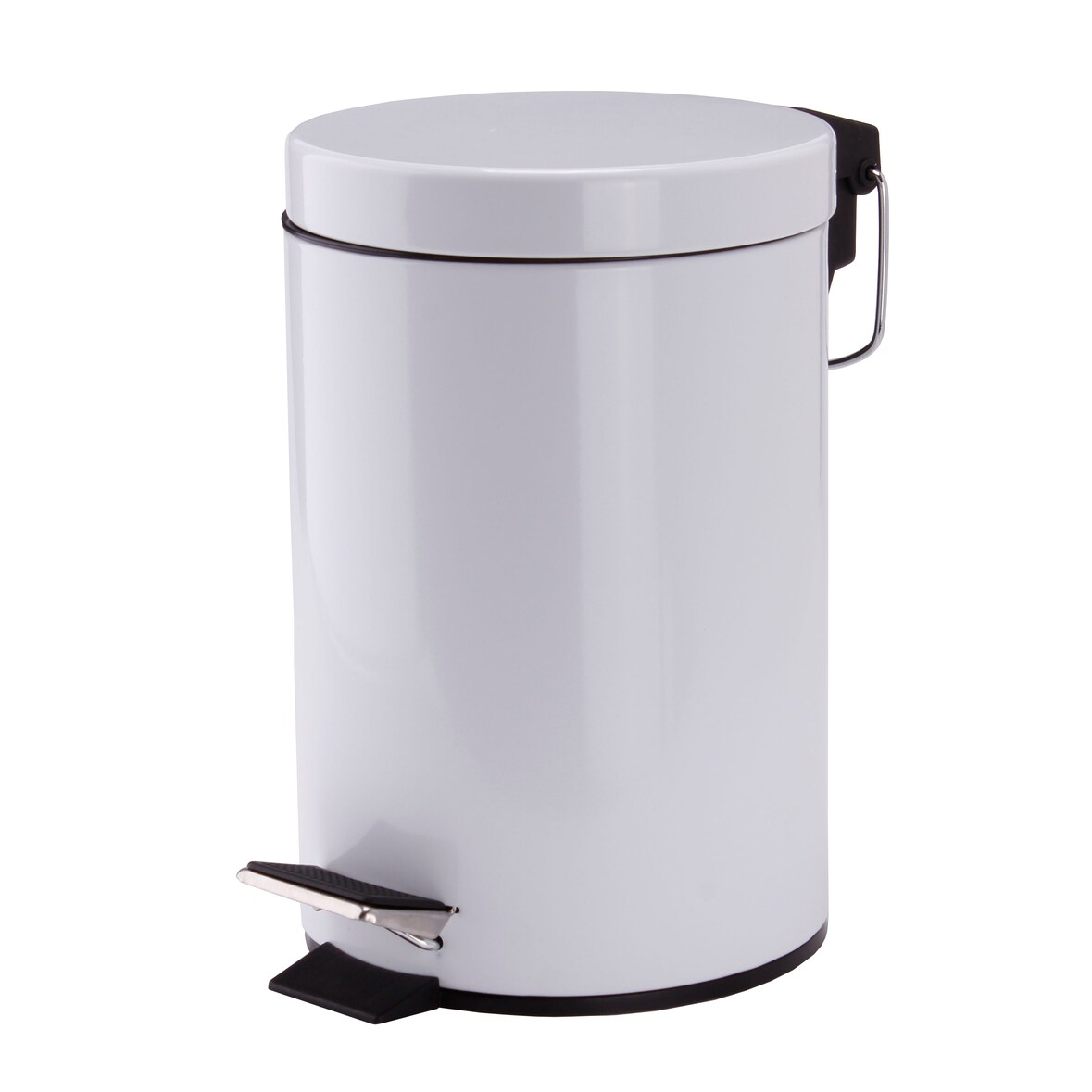 MSV Kosmetikeimer Weiß Mülleimer Treteimer Abfalleimer - 3 Liter – mit Herausnehmbaren Inneneimer