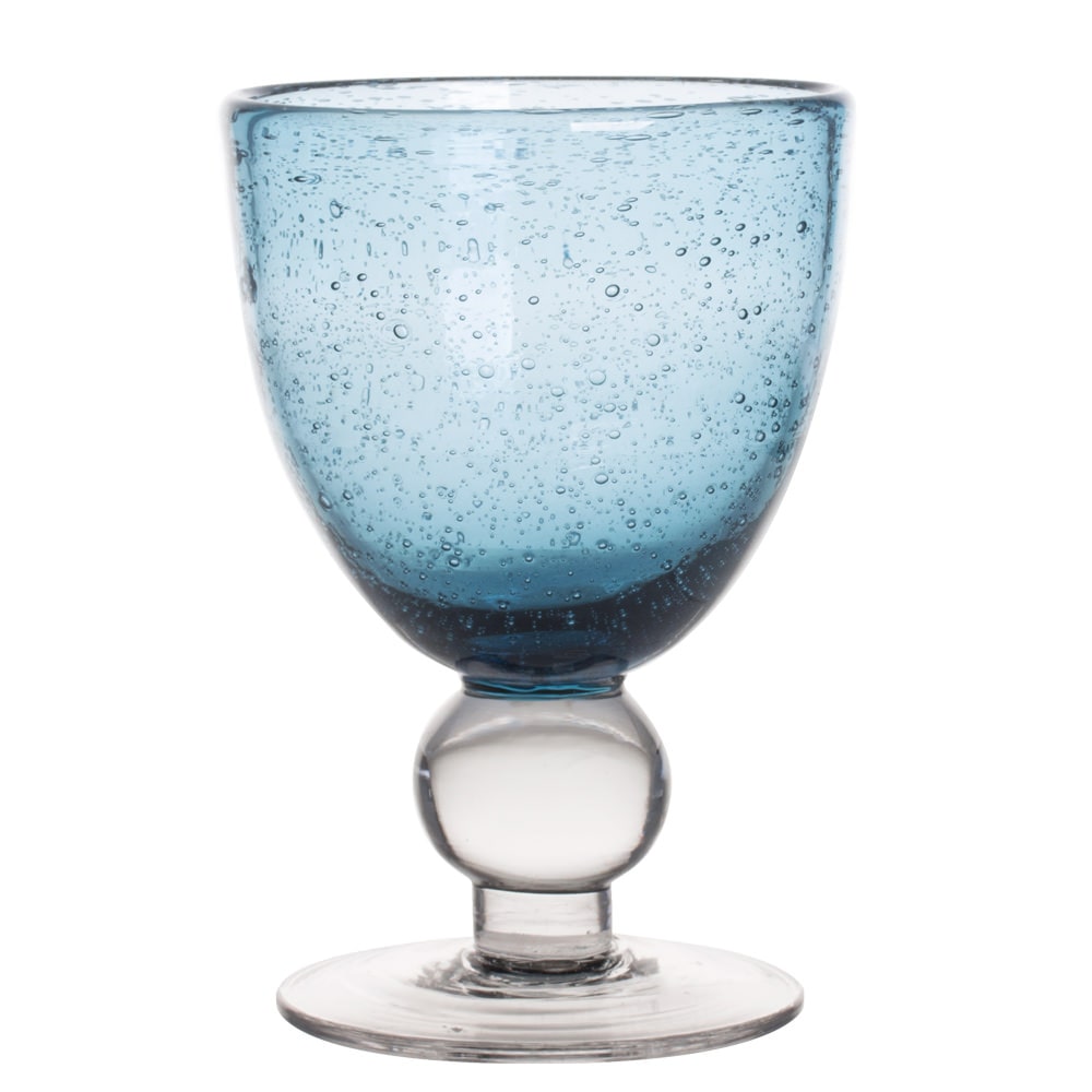 Stielglas Artisan Bullé 28 cl blau x6 - Rund Glas Table Passion