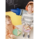 thumbnail of 6 Pappteller 21cm mit Goldrand Partyteller Einwegteller plastikfrei Partygeschirr Geburtstag Kindergeburtstag Partydeko Tischdeko Bunt Pastell Gold