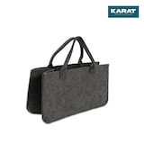 thumbnail of Filztasche 4er Set -  für Kaminholz - robuste und große Einkaufstasche aus Filz, universell einsetzbar - mit Griffen 50 x 25 x 25 cm, Grau 25 L