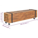 thumbnail of vidaXL TV-Schrank 110x30x32,5 cm Massivholz Teak