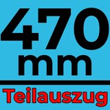 thumbnail of Schubladenschienen 2 STÜCK 1 Paar SCHWARZ Teilauszug Schubladenauszug Rollenauszug Kugelauszug 470mm