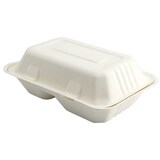 thumbnail of Mayax 125 Zuckerrohr Menueboxen Lunchbox abbaubar Plastikersatz  700 ml 2 geteilt 230x153x80mm Einweg