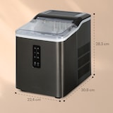 thumbnail of Albaron Supreme Eiswürfelmaschine Bullet 12kg/24h 1,5 Ltr Edelstahl Schwarz-Metallic